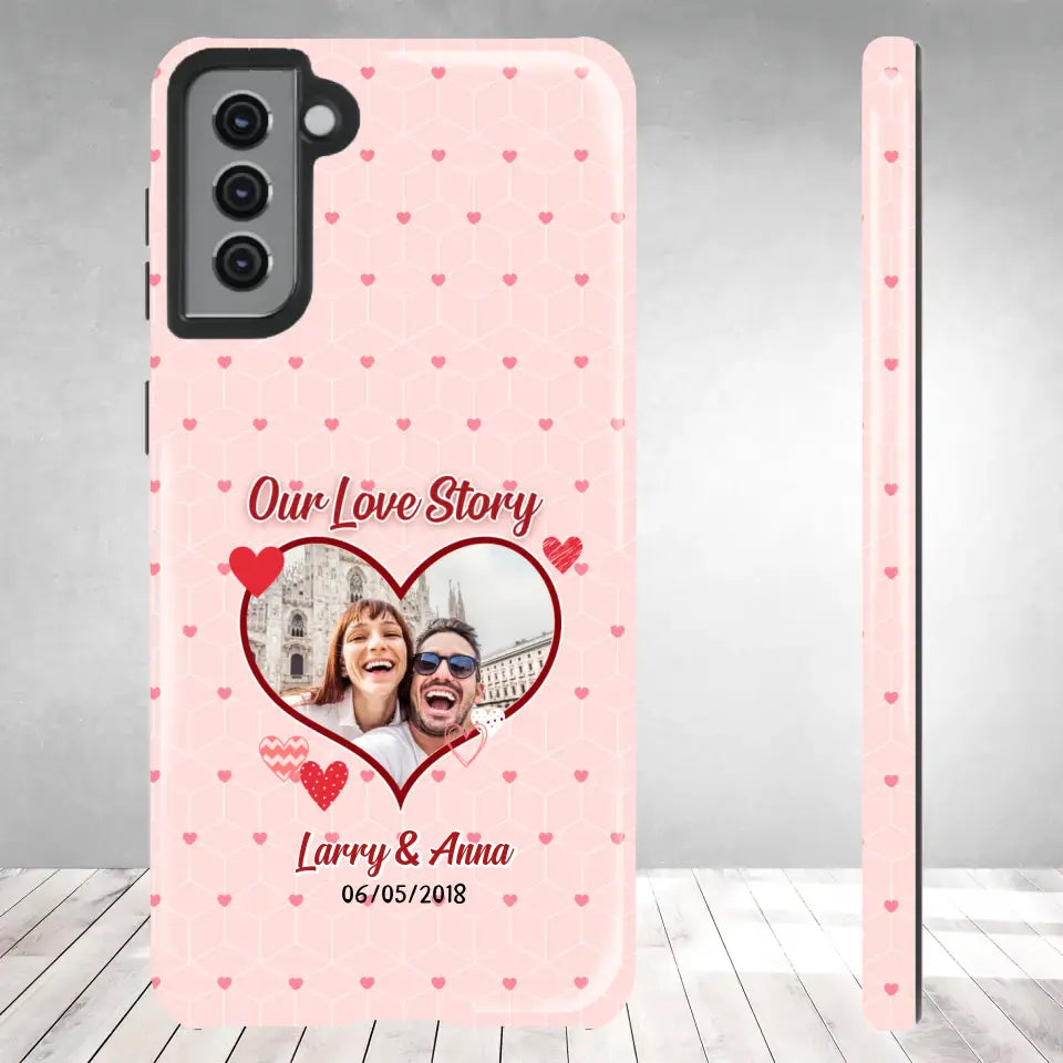 Our Love Story In Lively Life - Personalized Gifts For Couples - Samsung Tough Phone Case