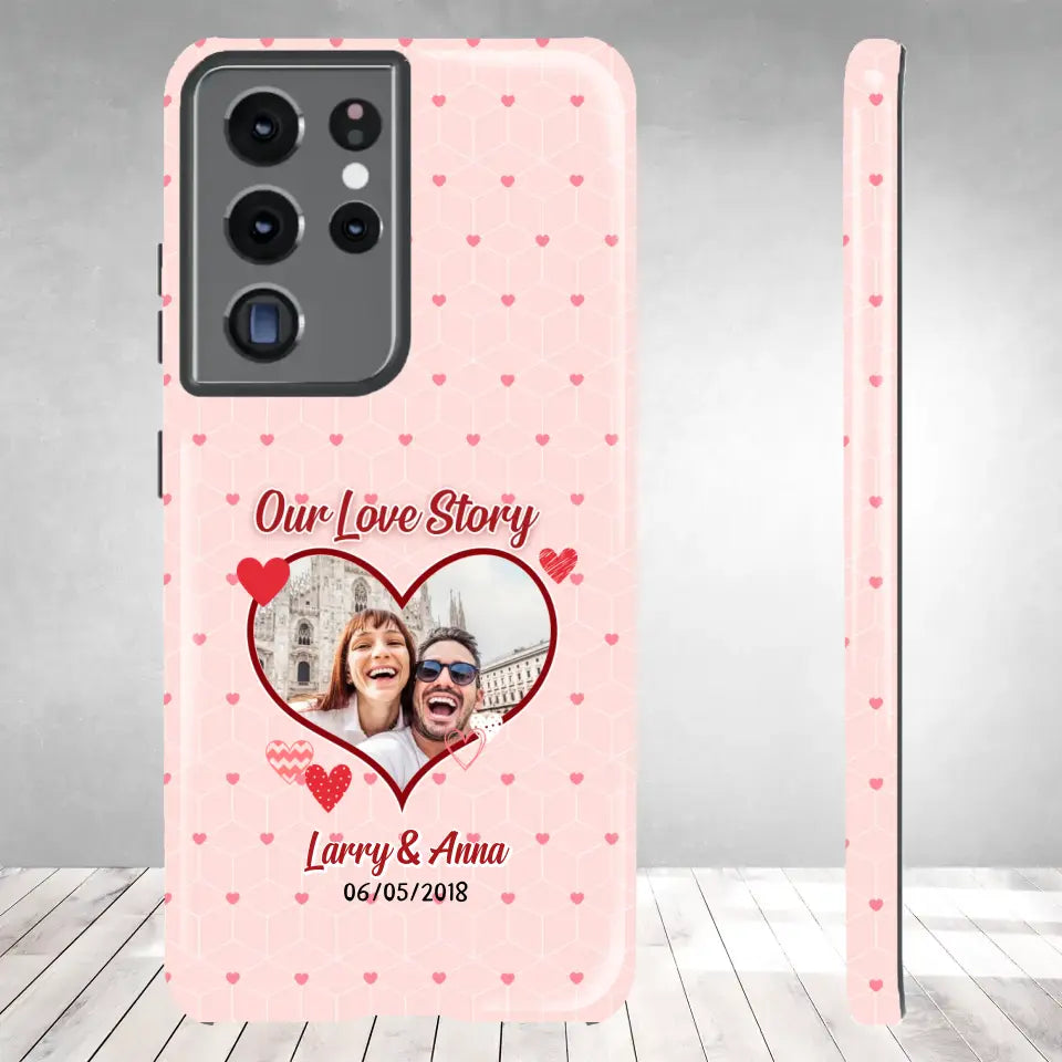 Our Love Story In Lively Life - Personalized Gifts For Couples - Samsung Tough Phone Case