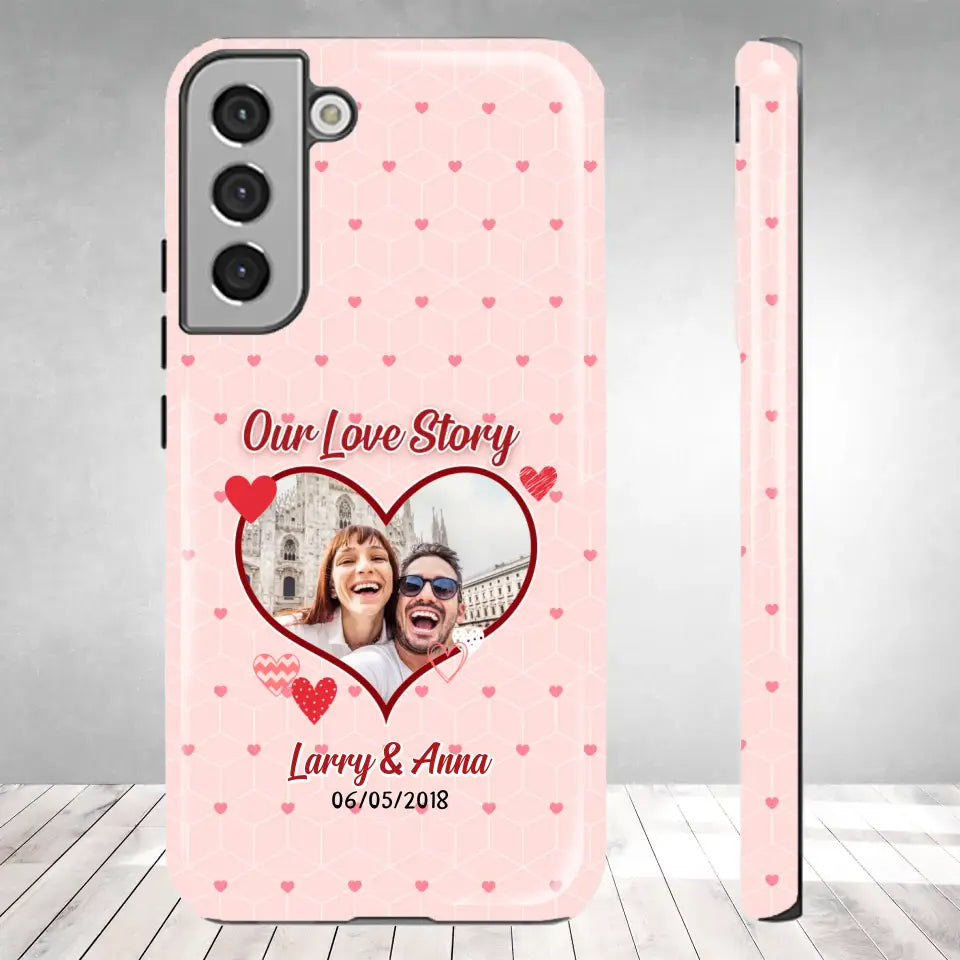 Our Love Story In Lively Life - Personalized Gifts For Couples - Samsung Tough Phone Case