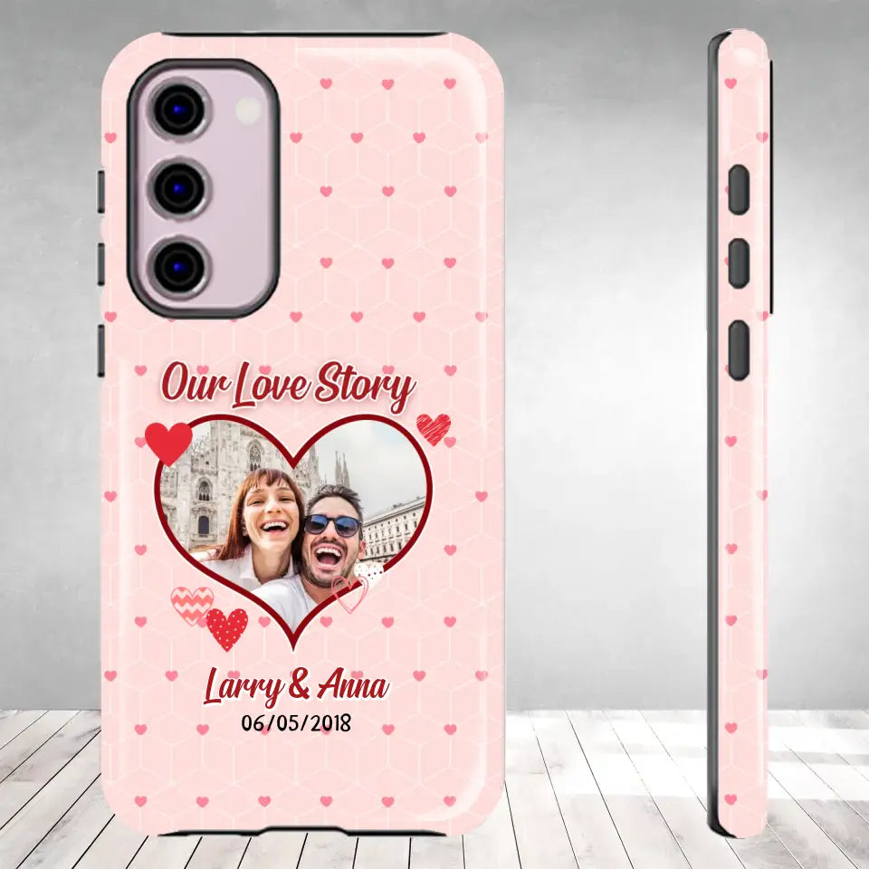 Our Love Story In Lively Life - Personalized Gifts For Couples - Samsung Tough Phone Case