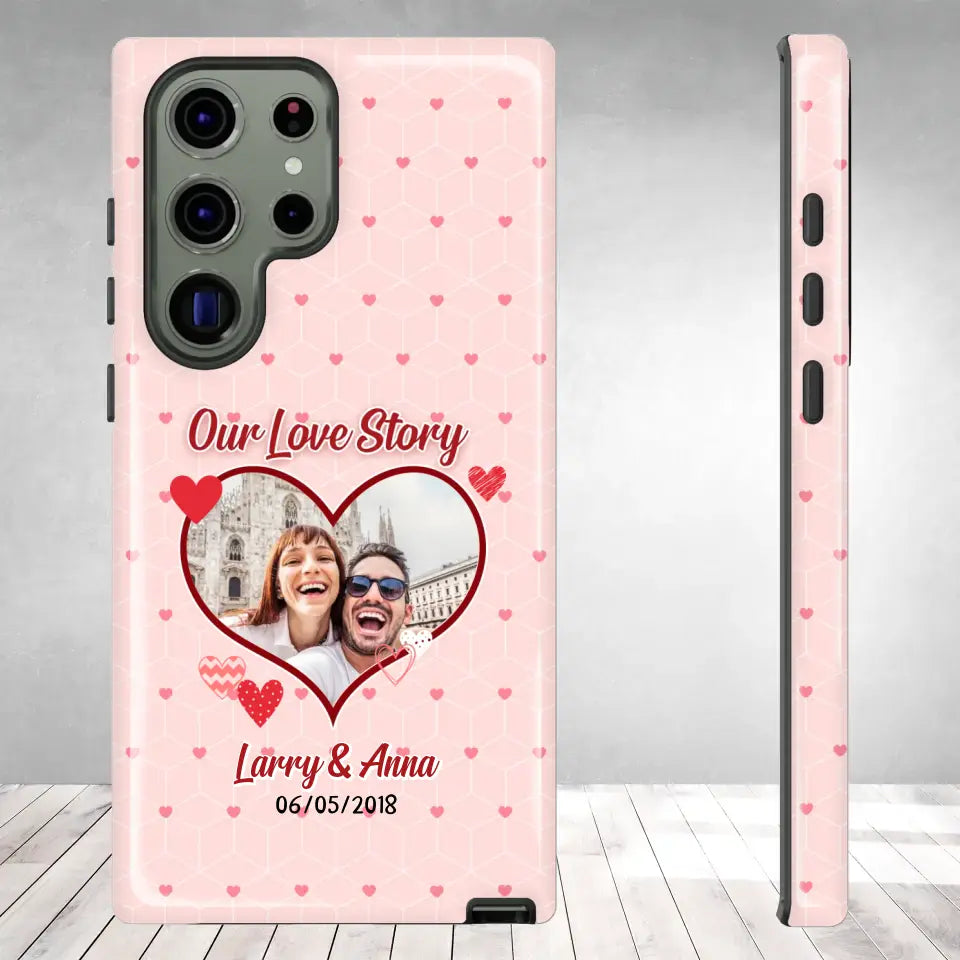 Our Love Story In Lively Life - Personalized Gifts For Couples - Samsung Tough Phone Case