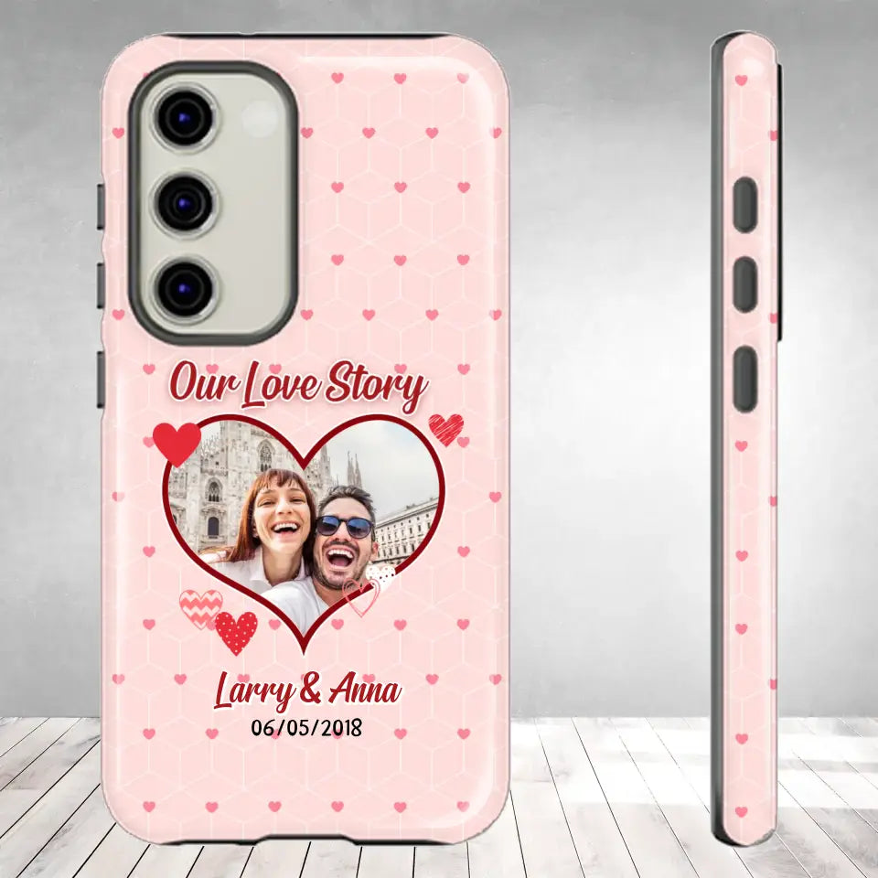 Our Love Story In Lively Life - Personalized Gifts For Couples - Samsung Tough Phone Case