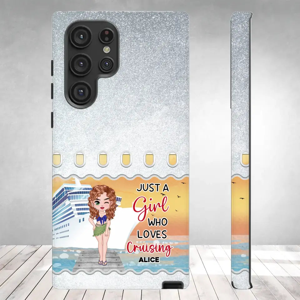 Just a Girl Who Loves Cruising - Personalized Samsung Tough Phone Case