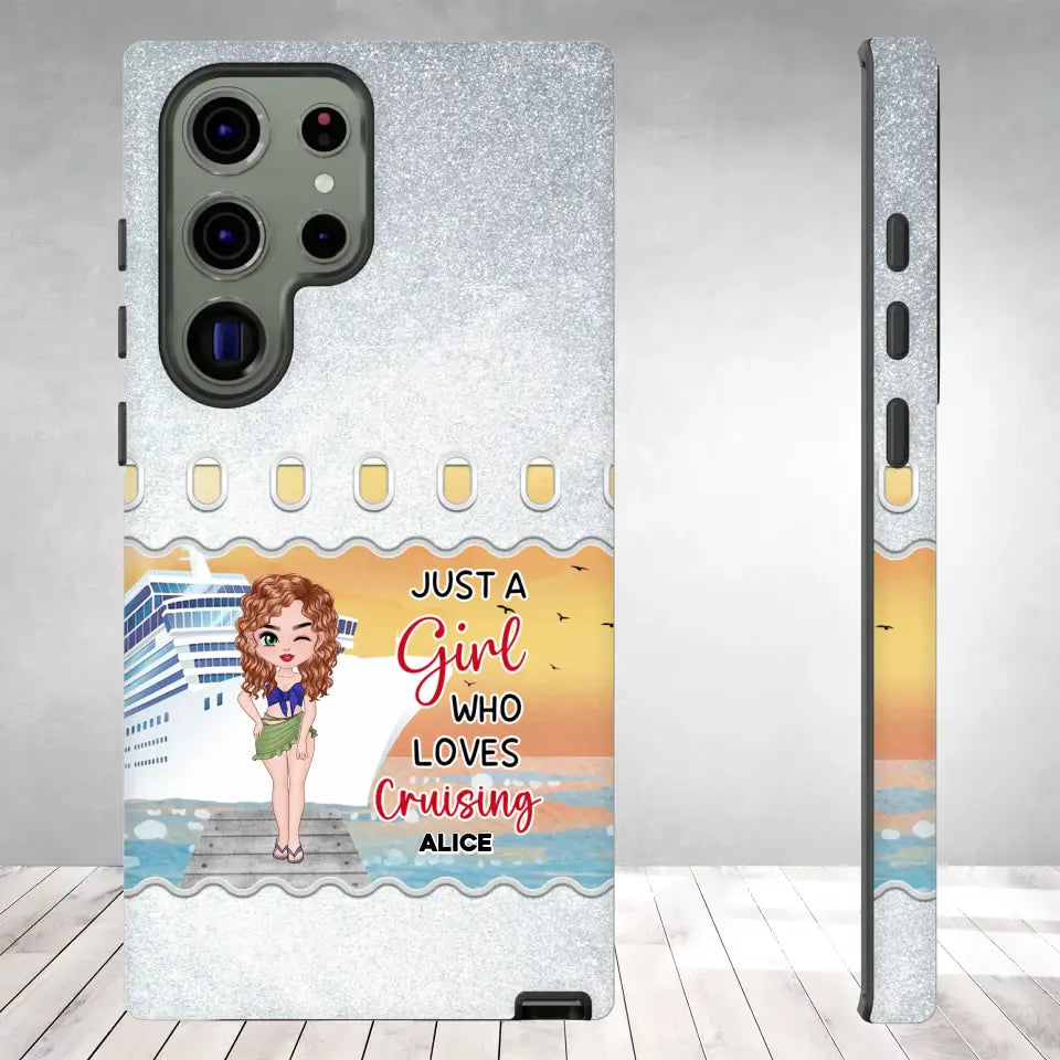 Just a Girl Who Loves Cruising - Personalized Samsung Tough Phone Case