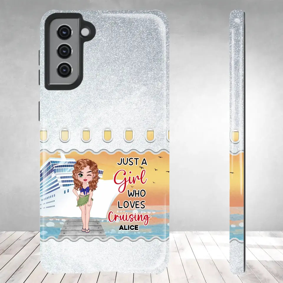 Just a Girl Who Loves Cruising - Personalized Samsung Tough Phone Case