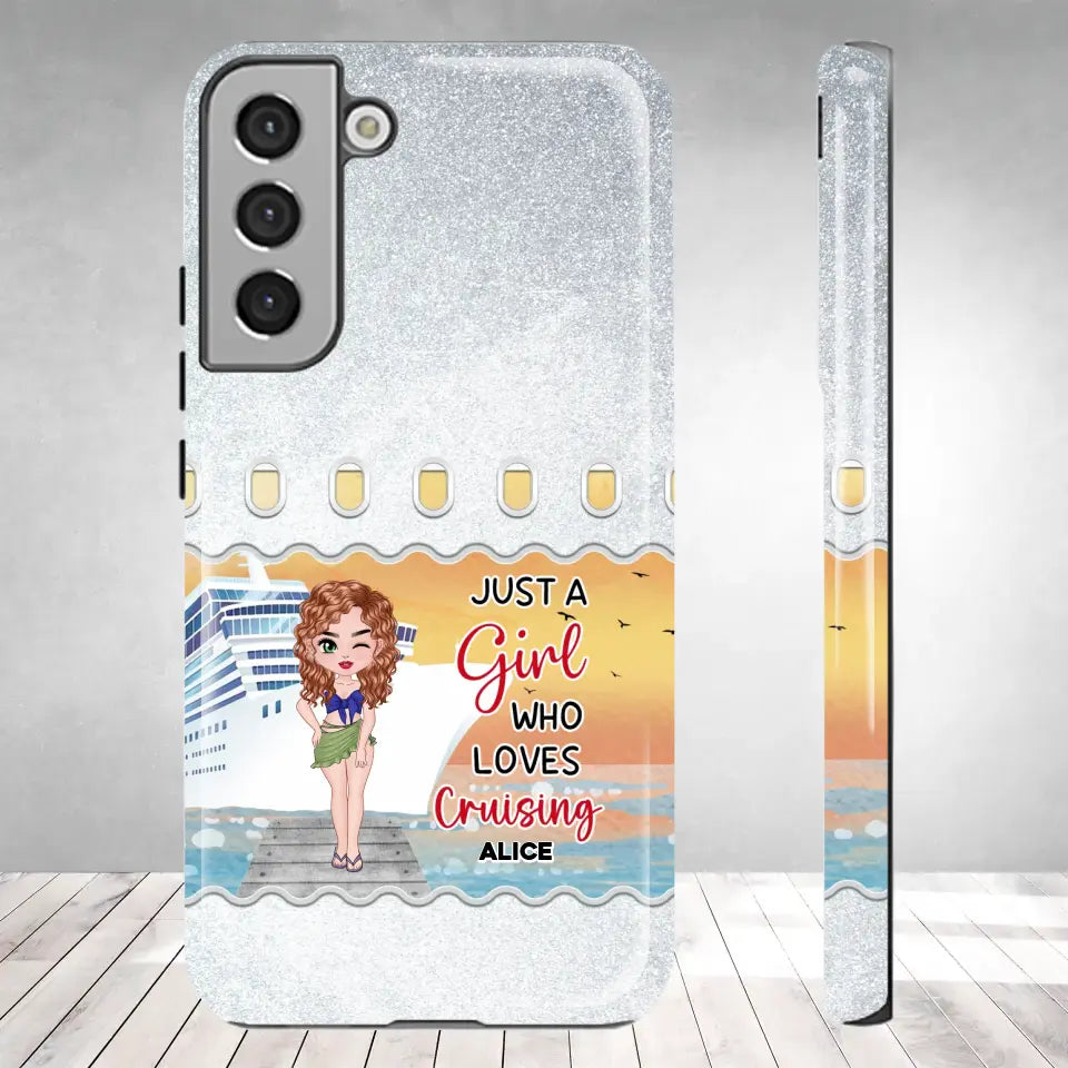 Just a Girl Who Loves Cruising - Personalized Samsung Tough Phone Case