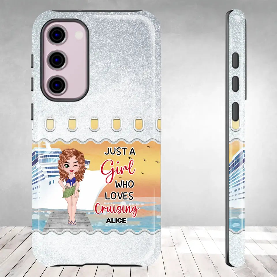 Just a Girl Who Loves Cruising - Personalized Samsung Tough Phone Case