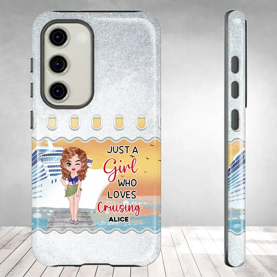 Just a Girl Who Loves Cruising - Personalized Samsung Tough Phone Case