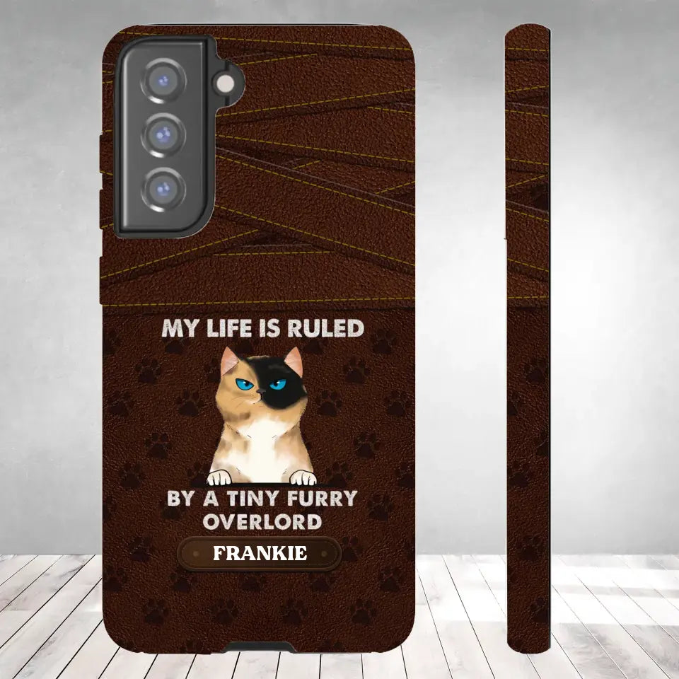 My Life Is Ruled By Cat - Custom Name - Personalized Gifts For Cat Lovers - Samsung Tough Phone Case