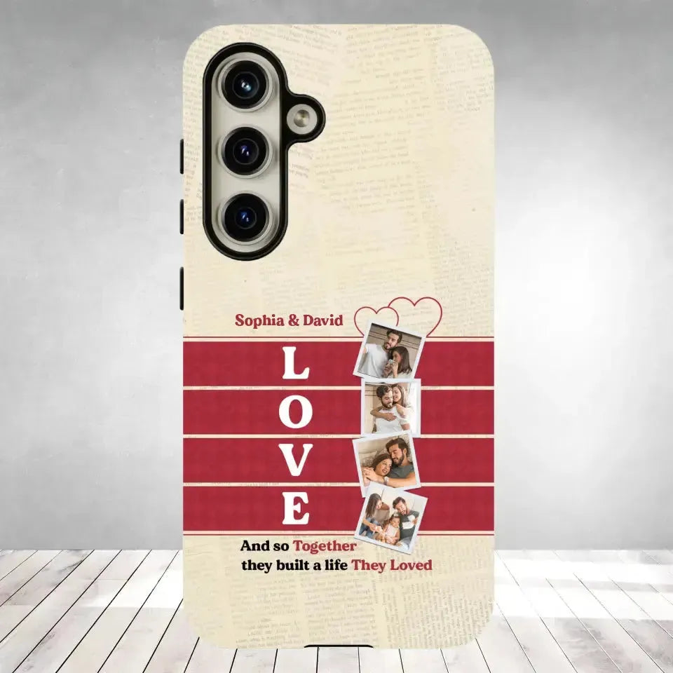 Together They Build The Life They Love - Personalized Samsung Tough Phone Case