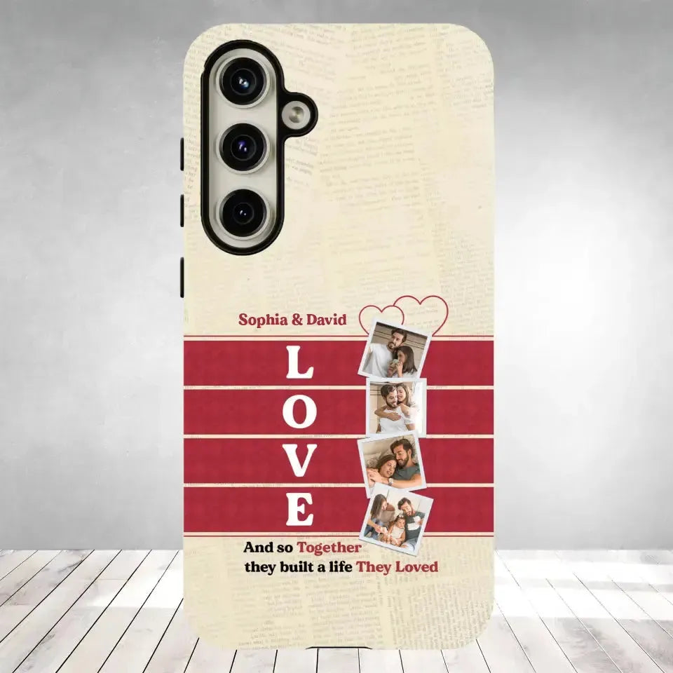 Together They Build The Life They Love - Personalized Samsung Tough Phone Case