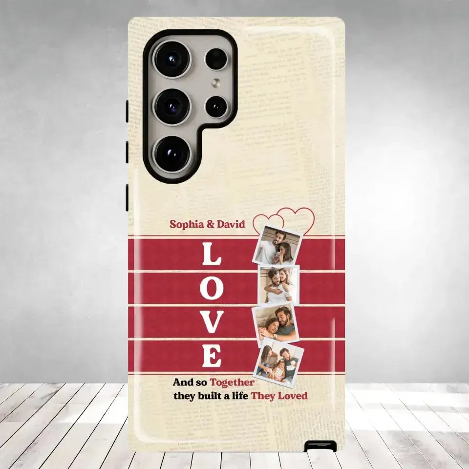 Together They Build The Life They Love - Personalized Samsung Tough Phone Case