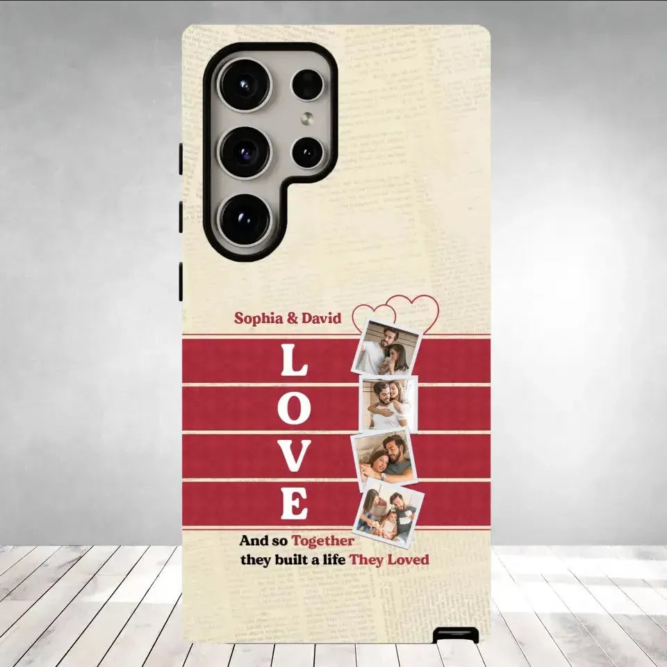 Together They Build The Life They Love - Personalized Samsung Tough Phone Case