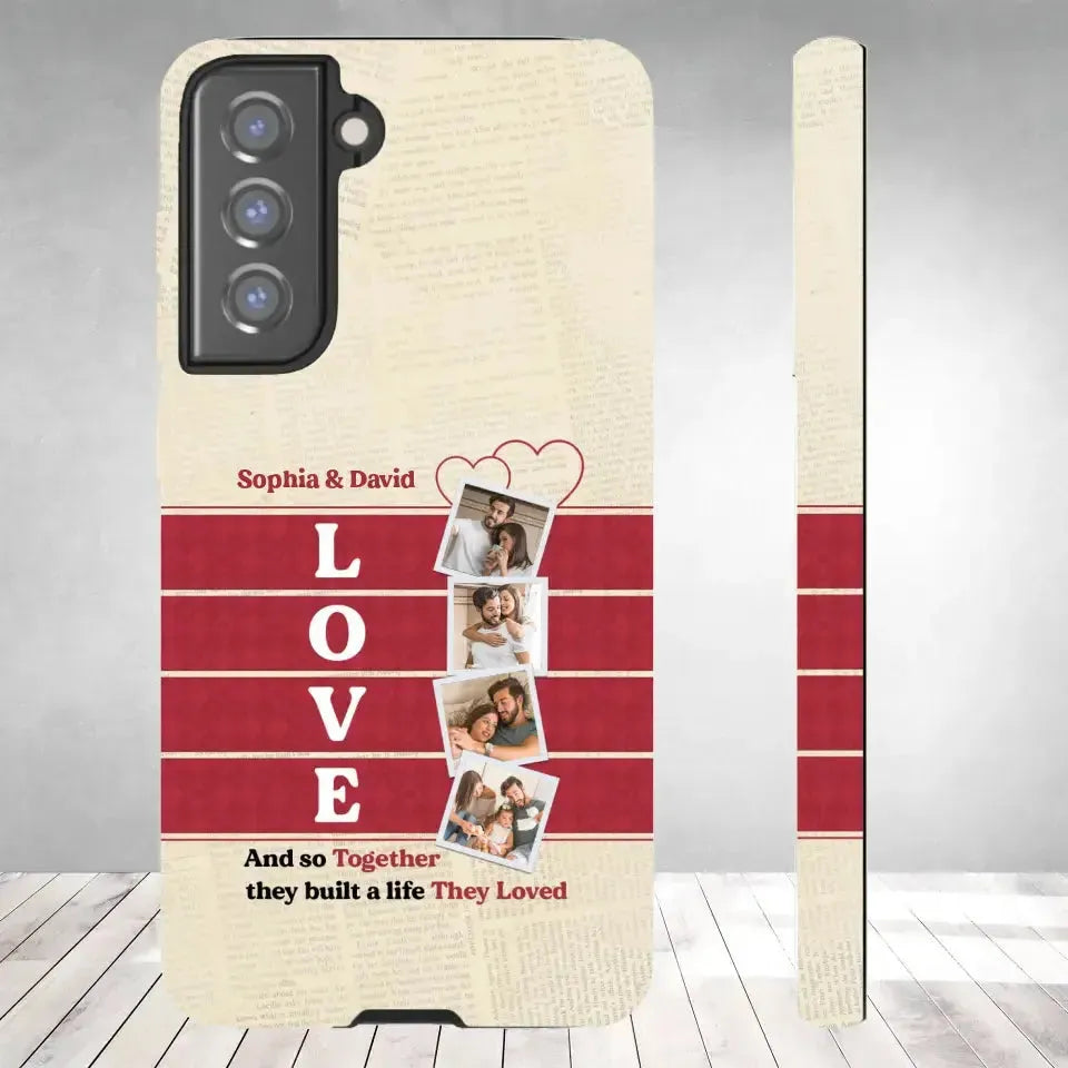 Together They Build The Life They Love - Personalized Samsung Tough Phone Case