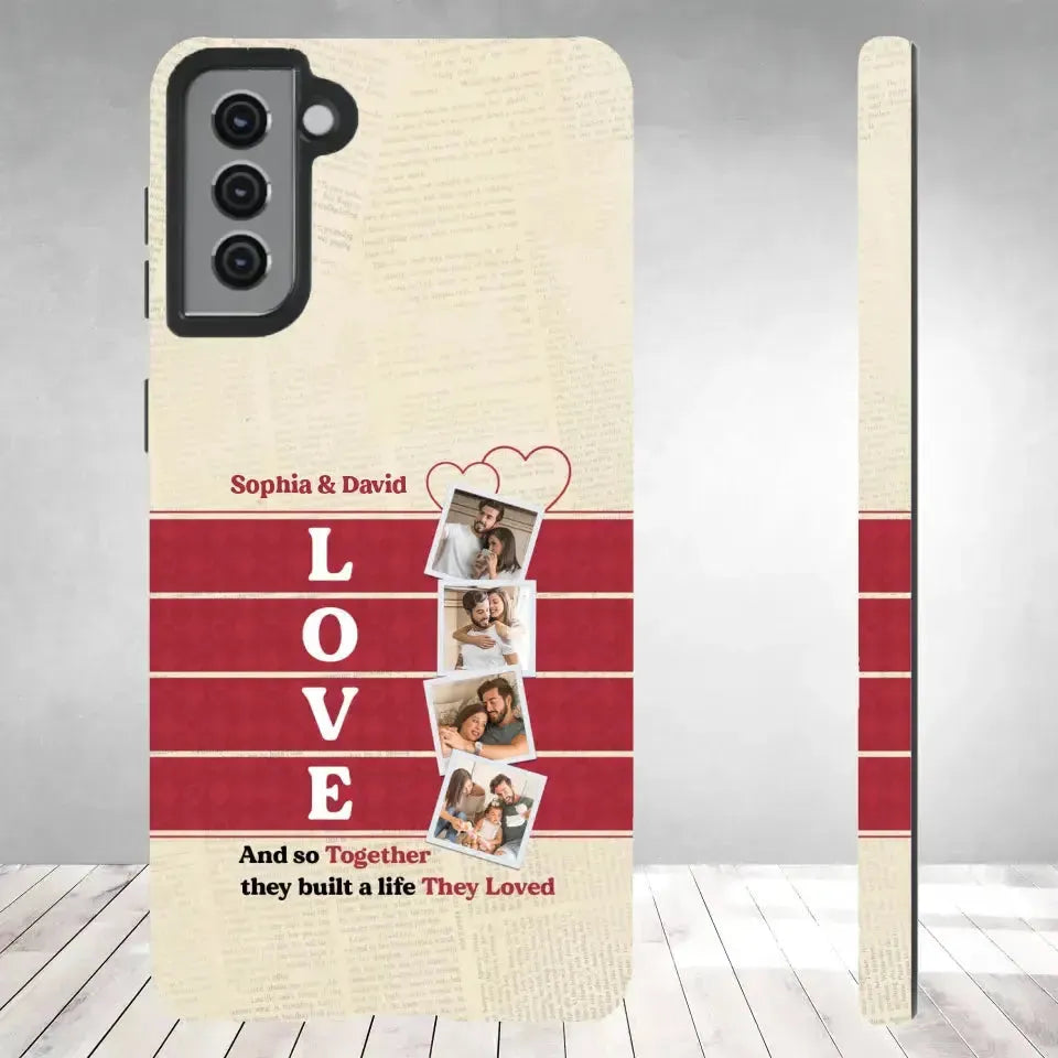 Together They Build The Life They Love - Personalized Samsung Tough Phone Case