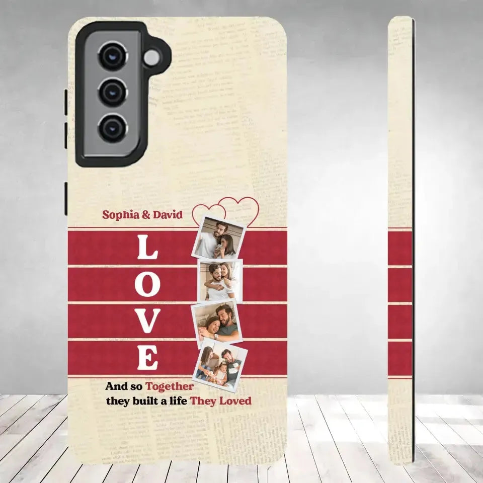 Together They Build The Life They Love - Personalized Samsung Tough Phone Case