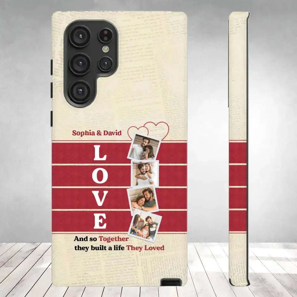 Together They Build The Life They Love - Personalized Samsung Tough Phone Case