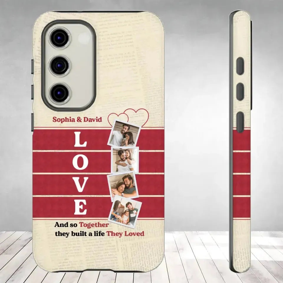 Together They Build The Life They Love - Personalized Samsung Tough Phone Case