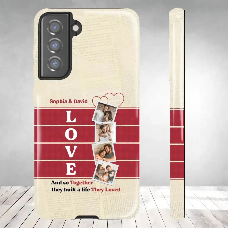 Together They Build The Life They Love - Personalized Samsung Tough Phone Case