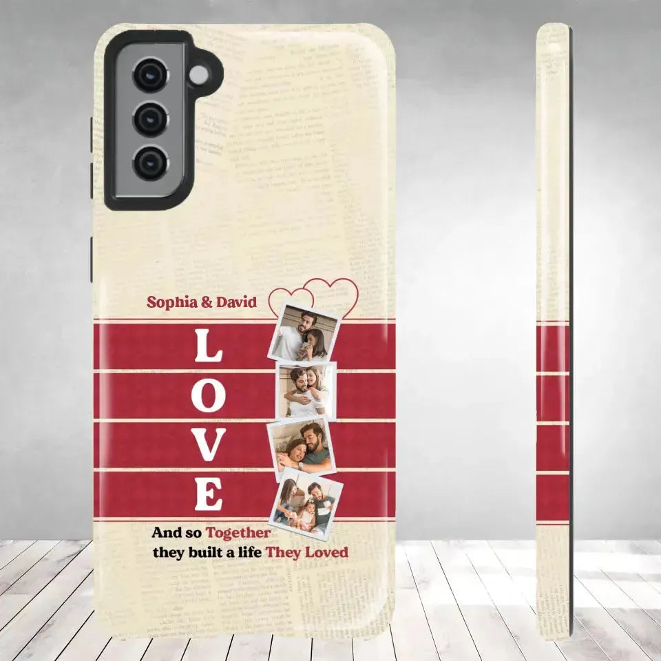 Together They Build The Life They Love - Personalized Samsung Tough Phone Case