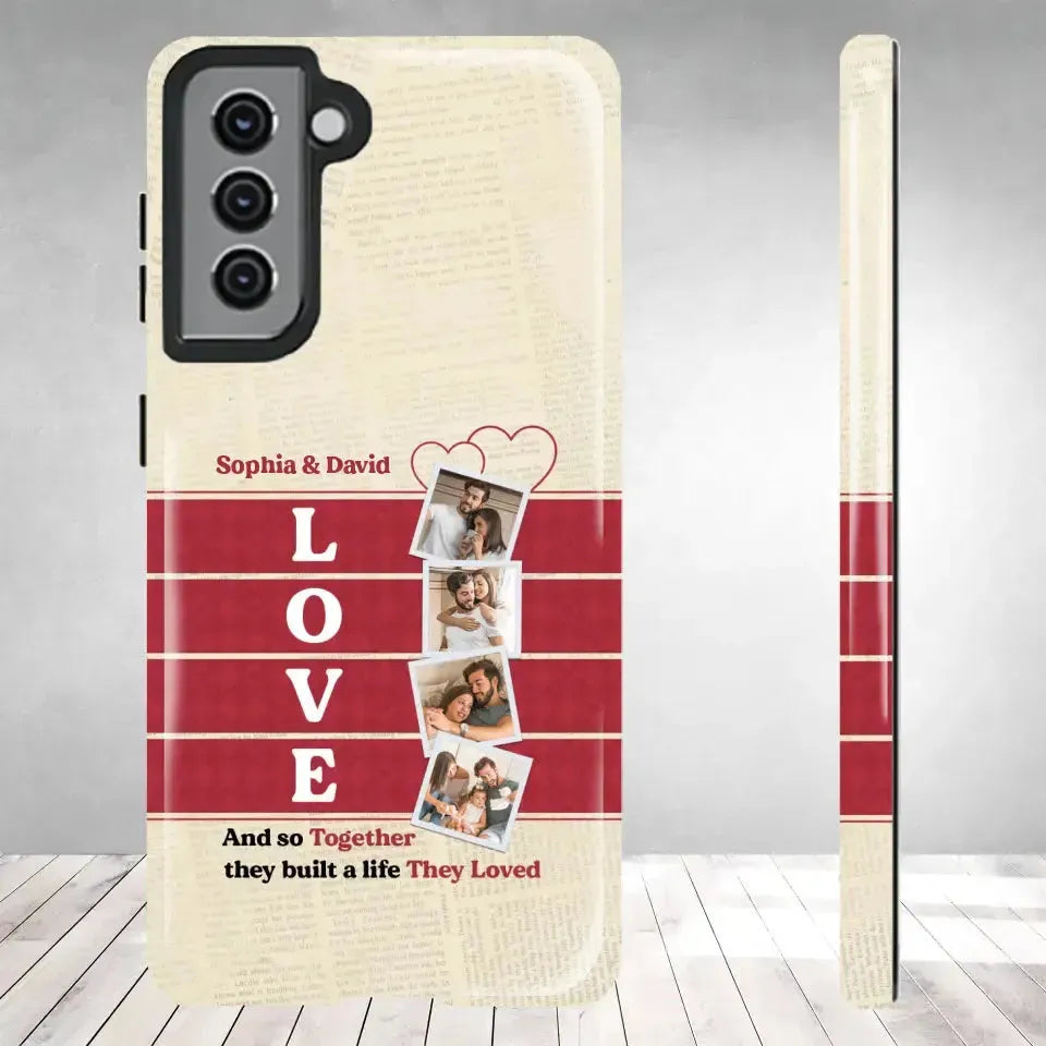 Together They Build The Life They Love - Personalized Samsung Tough Phone Case