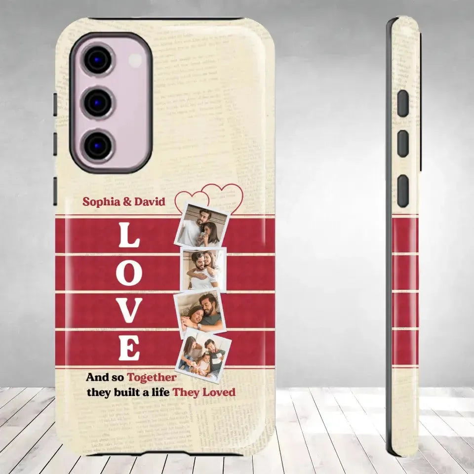 Together They Build The Life They Love - Personalized Samsung Tough Phone Case