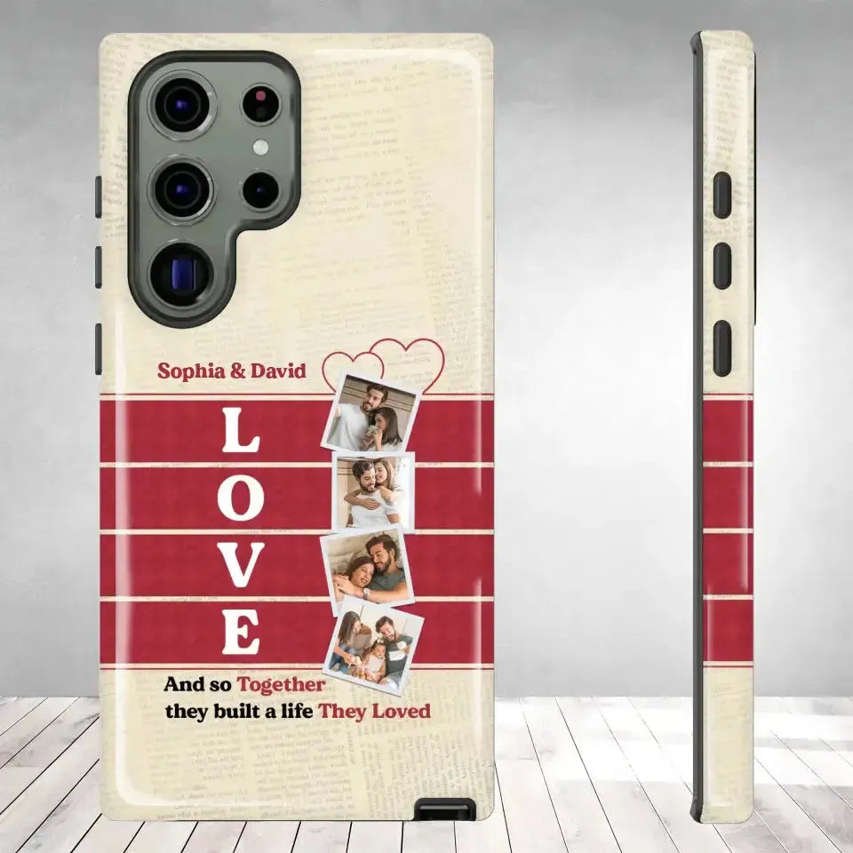 Together They Build The Life They Love - Personalized Samsung Tough Phone Case