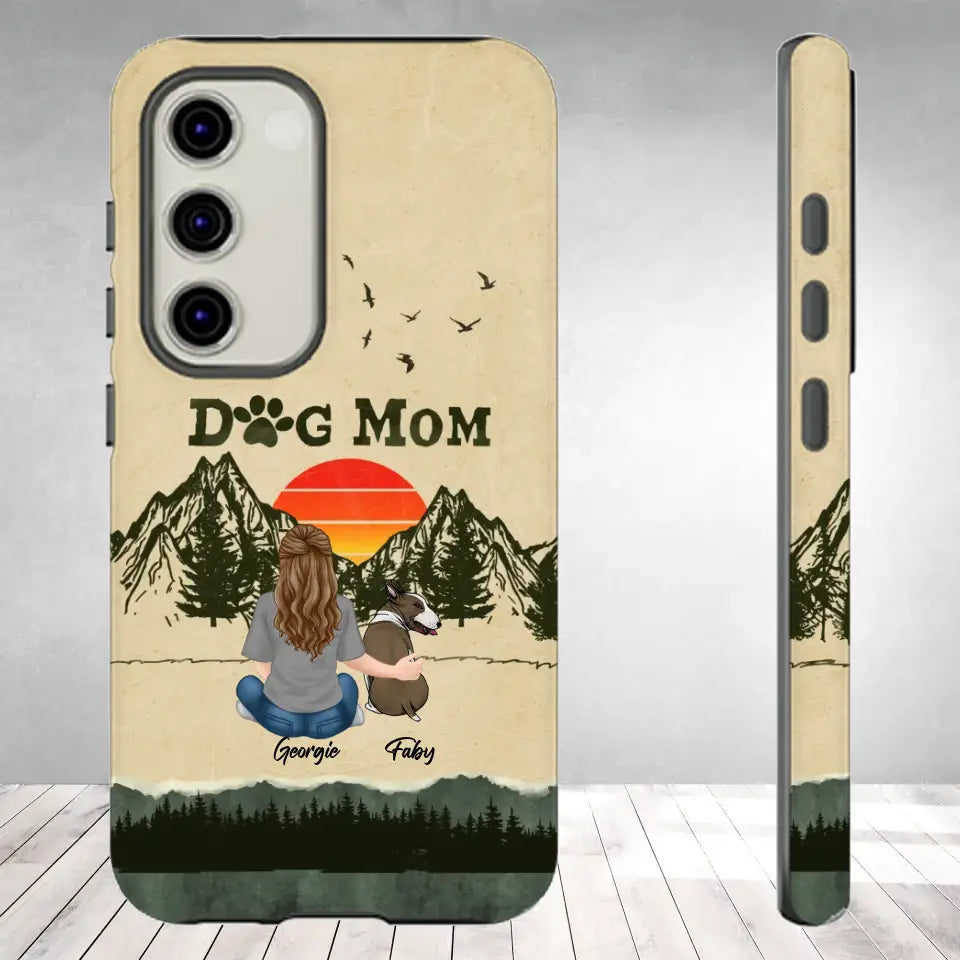 A Girl And Her Dogs Unbreakable Bond - Custom Name - Personalized Gifts For Dog Lovers - Samsung Tough Phone Case