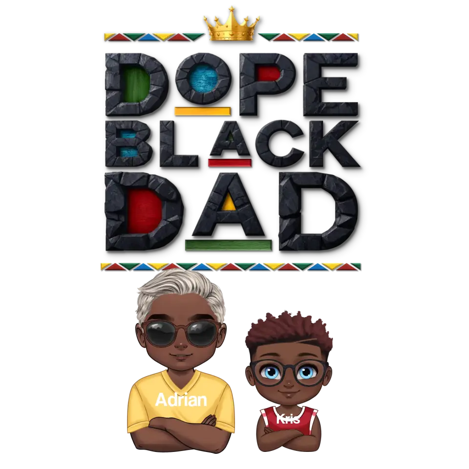 Dope Black Dad - Personalized Gifts For Dad - Unisex T-shirt