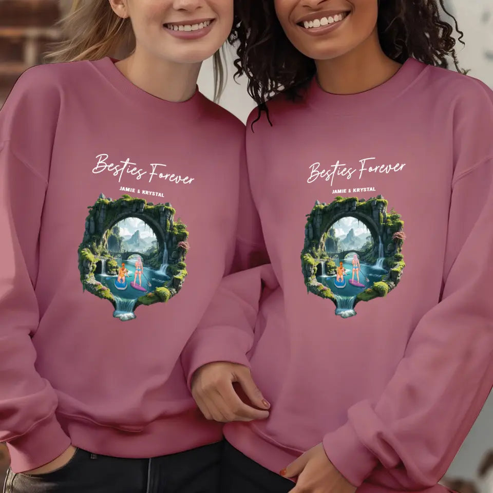 Bestie Forever - Custom Name - Personalized Gifts For Bestie - Sweater