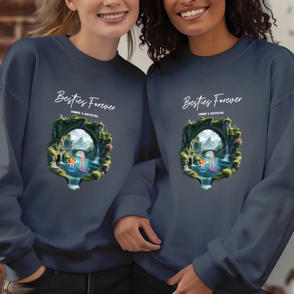 Bestie Forever - Custom Name - Personalized Gifts For Bestie - Sweater