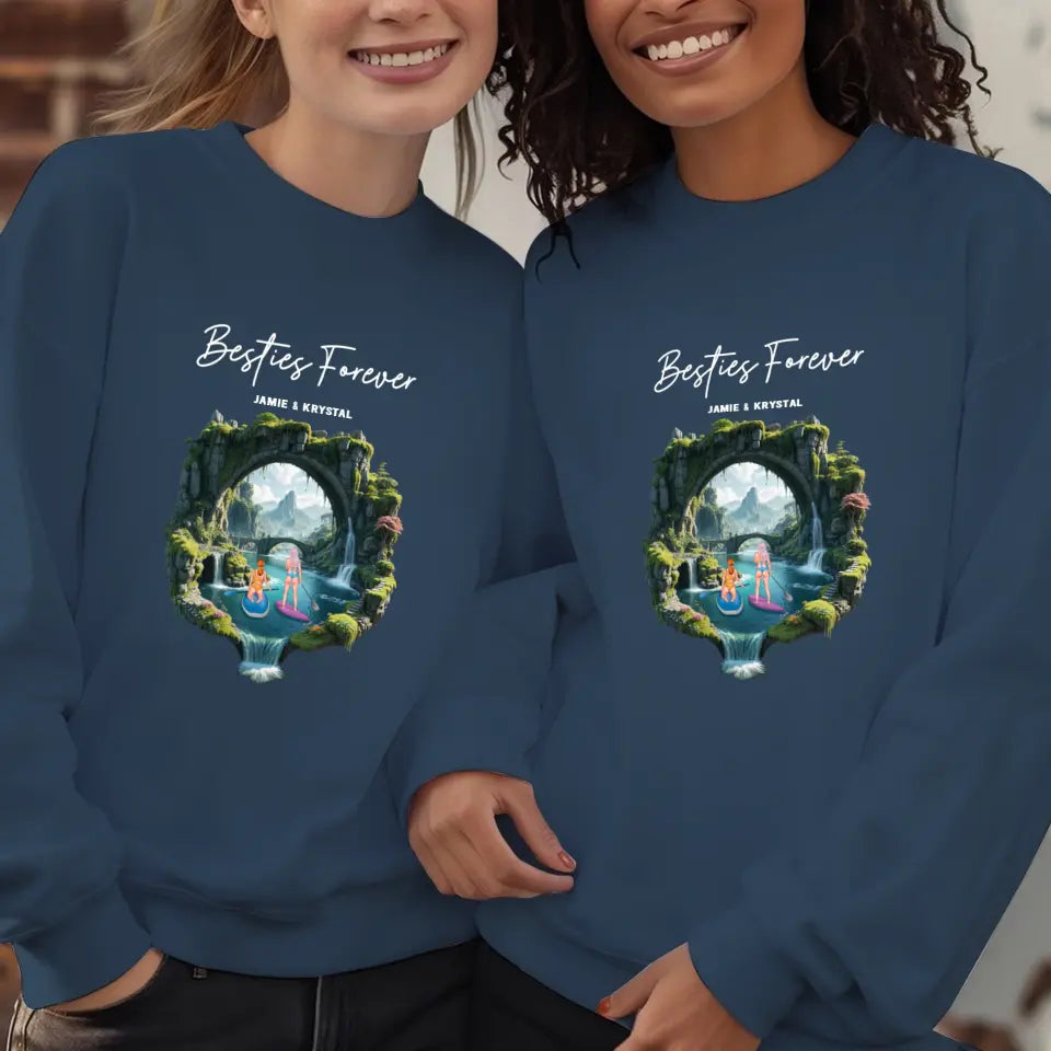 Bestie Forever - Custom Name - Personalized Gifts For Bestie - Hoodie