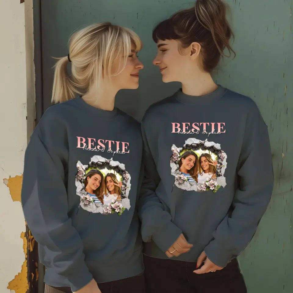 Bestie - Custom Photo - Personalized Gifts For Bestie - T-Shirt