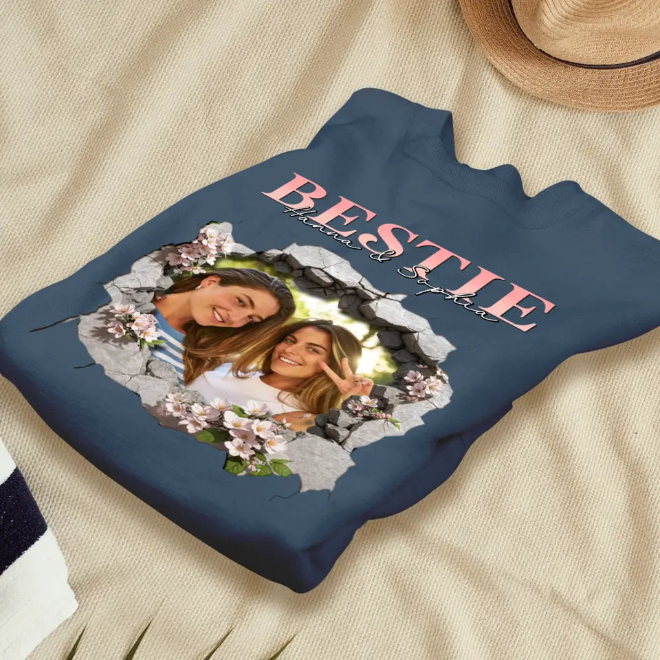 Bestie - Custom Photo - Personalized Gifts For Bestie - T-Shirt