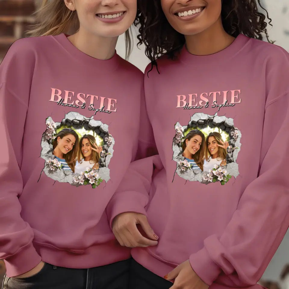 Bestie - Custom Photo - Personalized Gifts For Bestie - T-Shirt