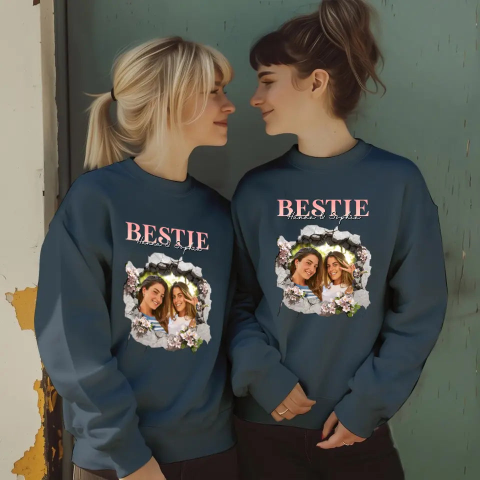 Bestie - Custom Photo - Personalized Gifts For Bestie - T-Shirt