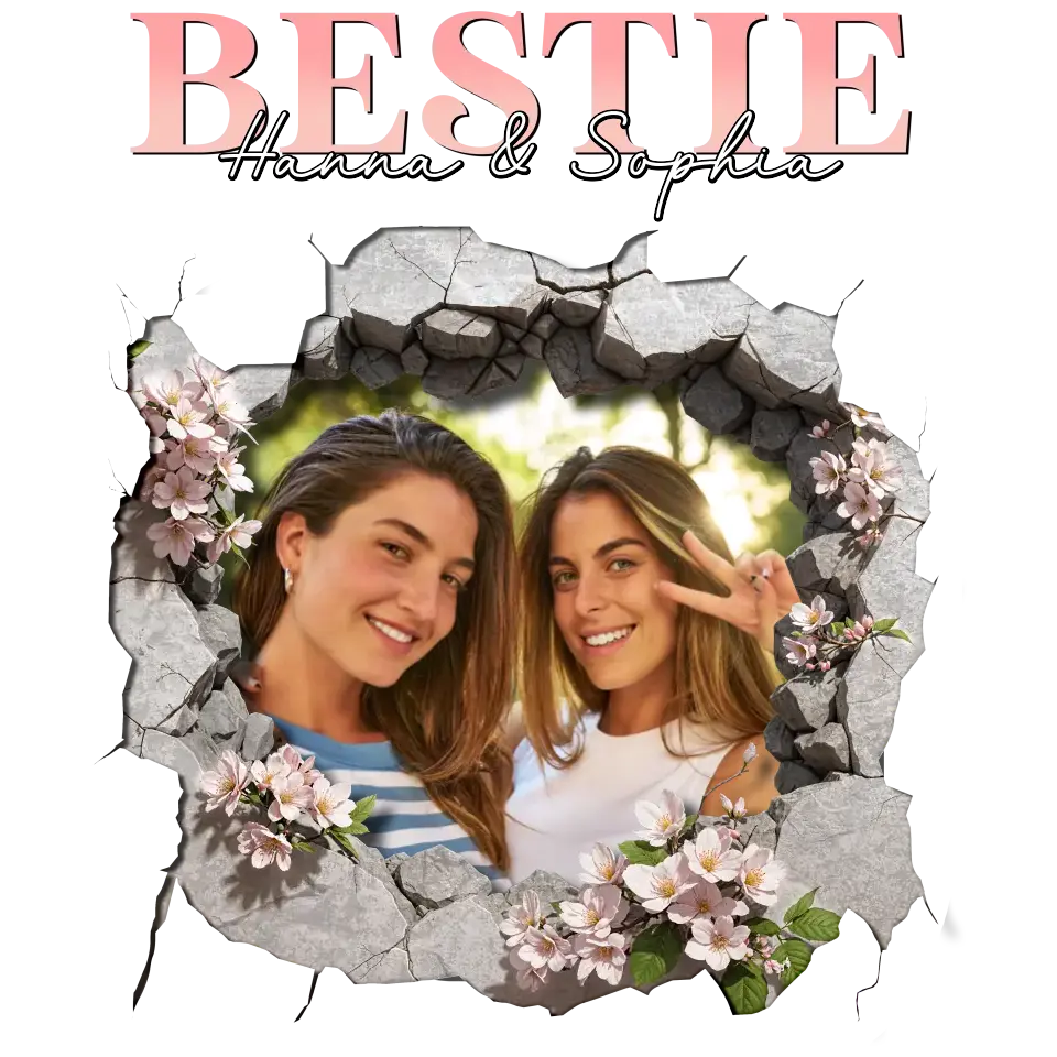 Bestie - Custom Photo - Personalized Gifts For Bestie - T-Shirt