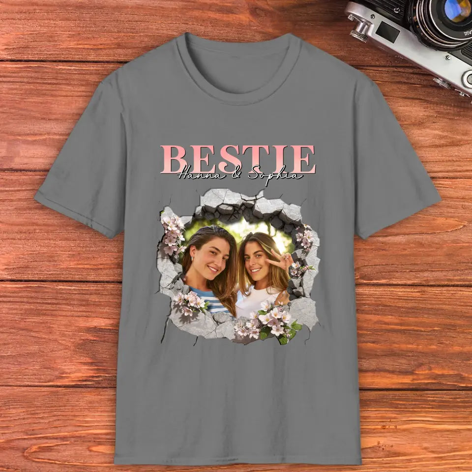 Bestie - Custom Photo - Personalized Gifts For Bestie - T-Shirt