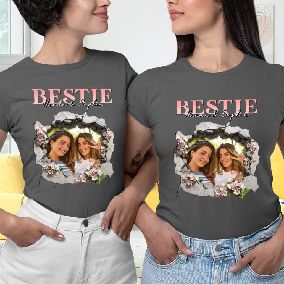 Bestie - Custom Photo - Personalized Gifts For Bestie - T-Shirt