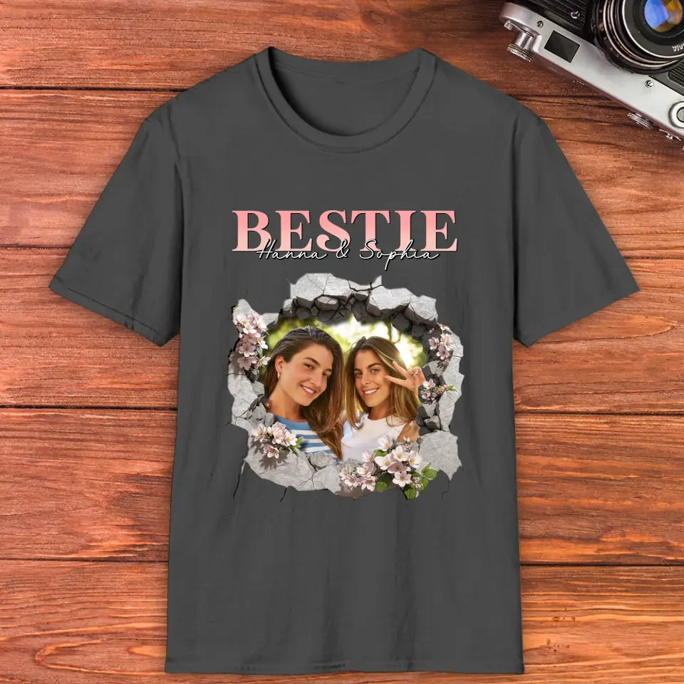 Bestie - Custom Photo - Personalized Gifts For Bestie - T-Shirt