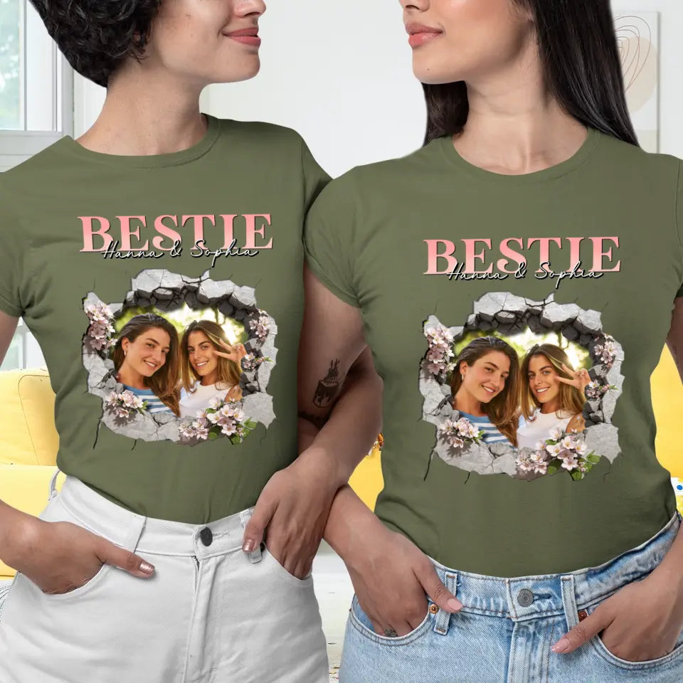 Bestie - Custom Photo - Personalized Gifts For Bestie - T-Shirt