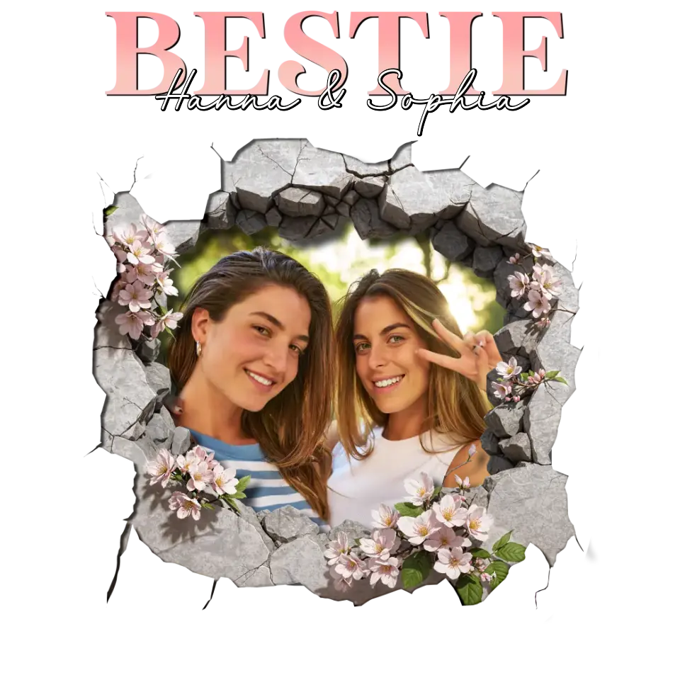 Bestie - Custom Photo - Personalized Gifts For Bestie - T-Shirt