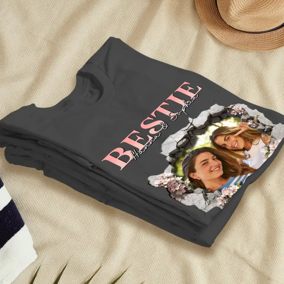 Bestie - Custom Photo - Personalized Gifts For Bestie - T-Shirt