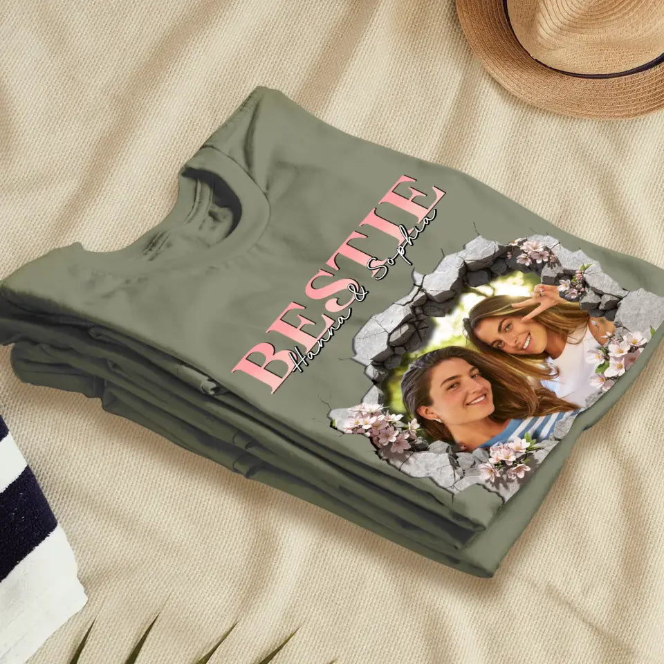 Bestie - Custom Photo - Personalized Gifts For Bestie - T-Shirt