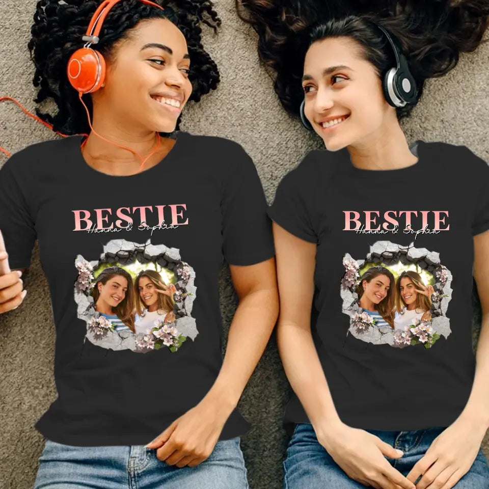 Bestie - Custom Photo - Personalized Gifts For Bestie - T-Shirt