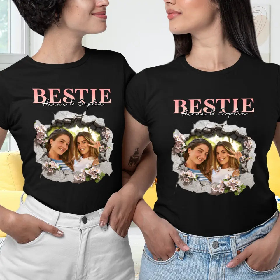 Bestie - Custom Photo - Personalized Gifts For Bestie - T-Shirt