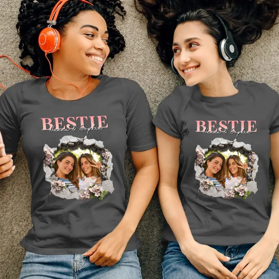 In Love - Custom Photo - Personalized Gifts For Couple - T-Shirt