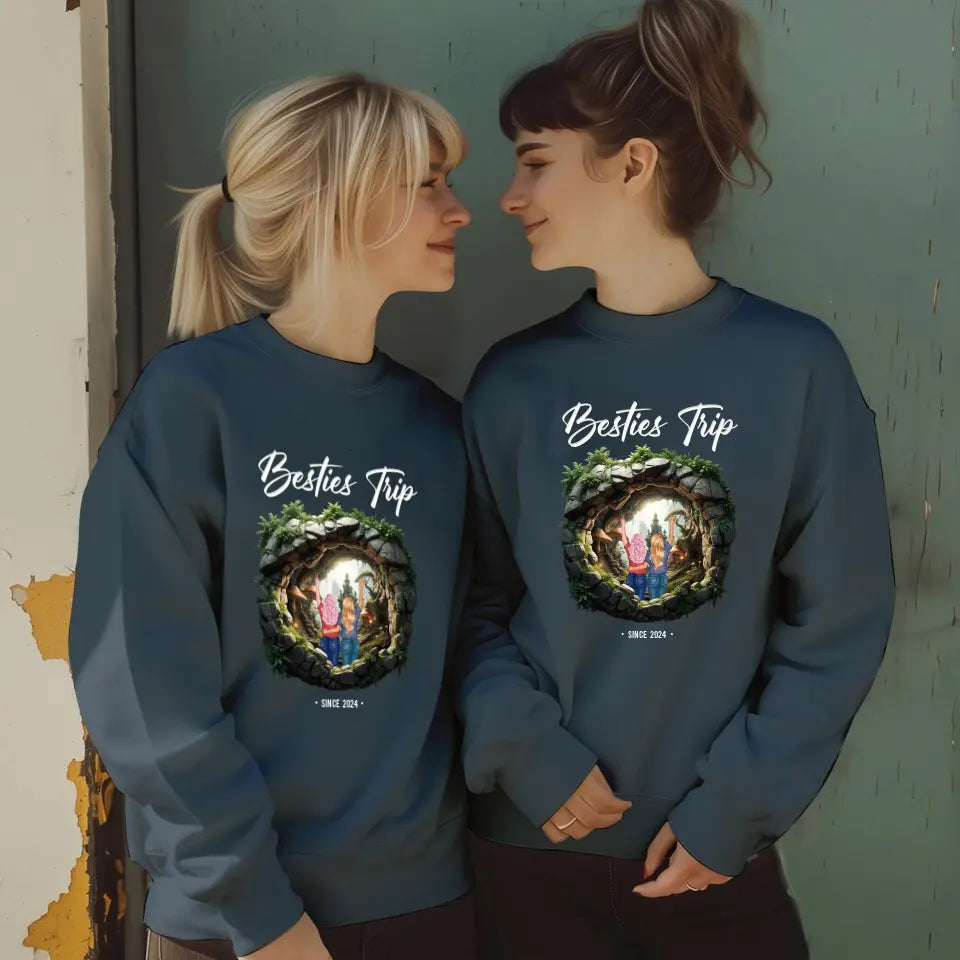 Our Trip For Love - Custom Year - Personalized Gifts For Couple - Sweater