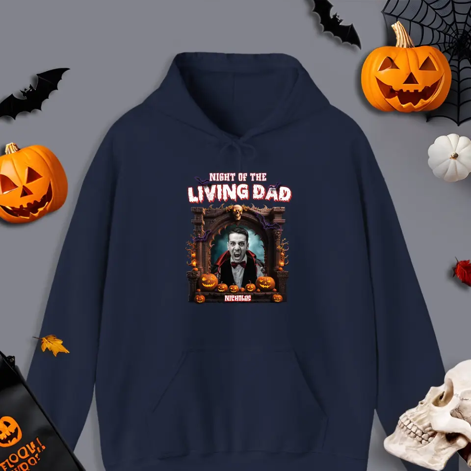 Night Of The Living Dad - Custom Photo - Personalized Gifts For Dad - T-shirt