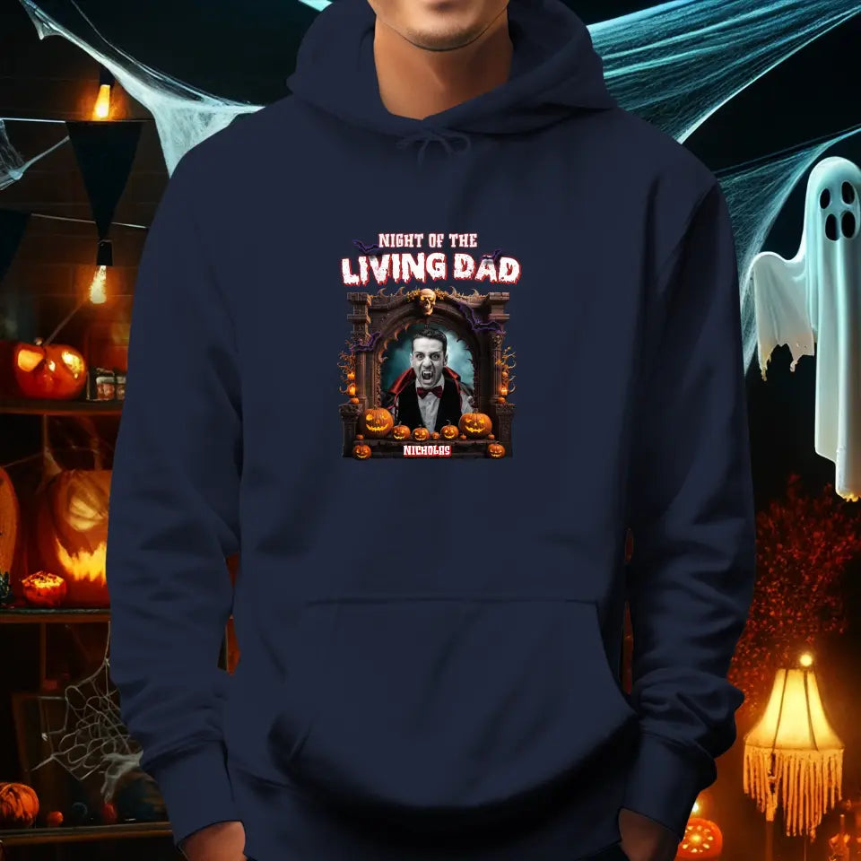 Night Of The Living Dad - Custom Photo - Personalized Gifts For Dad - T-shirt